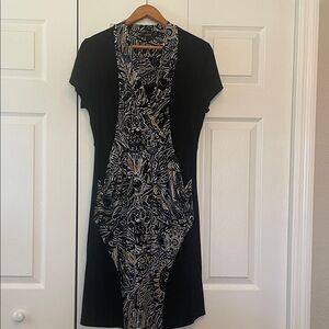 Alfani Black and Abstract Pattern Mini Dress